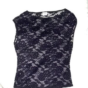 Abercrombie & Fitch Navy Lace Blouse